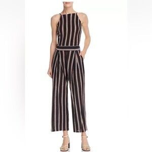 Joie Briselle Linen Tie Back Striped jumpsuit, Med